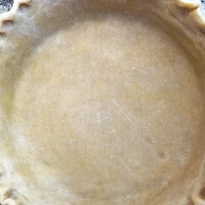 A pie crust with no one in it.